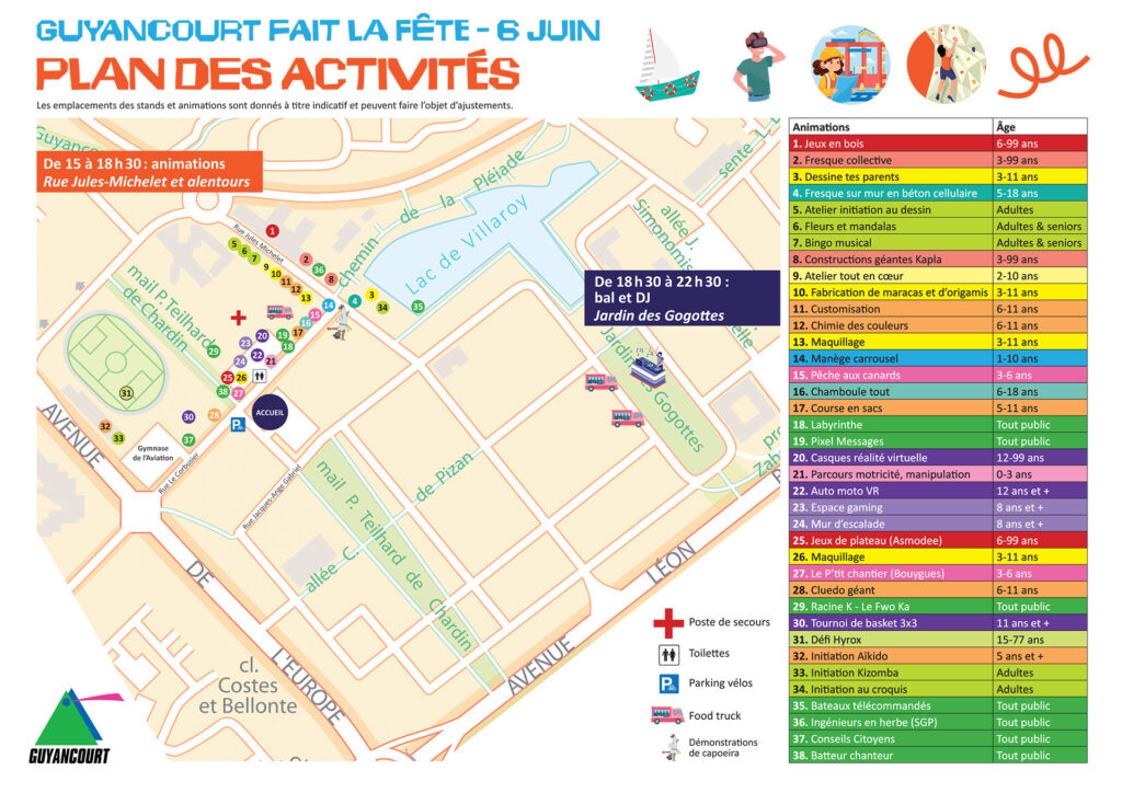 Plan de la manifestation